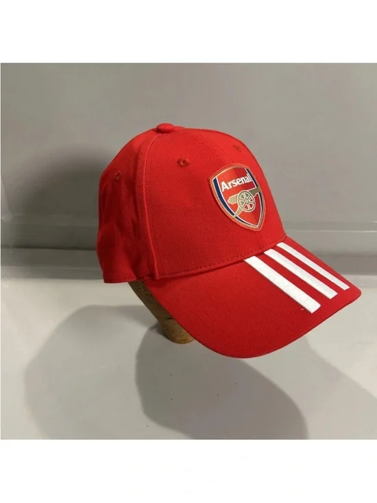 Adidas Arsenal FC Hat Cap Red Strap Back Logo Embroidered Football Soccer Club - Picture 4 of 12